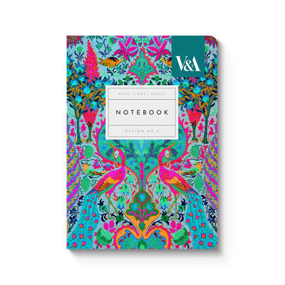 Peacock neon A6 notebook